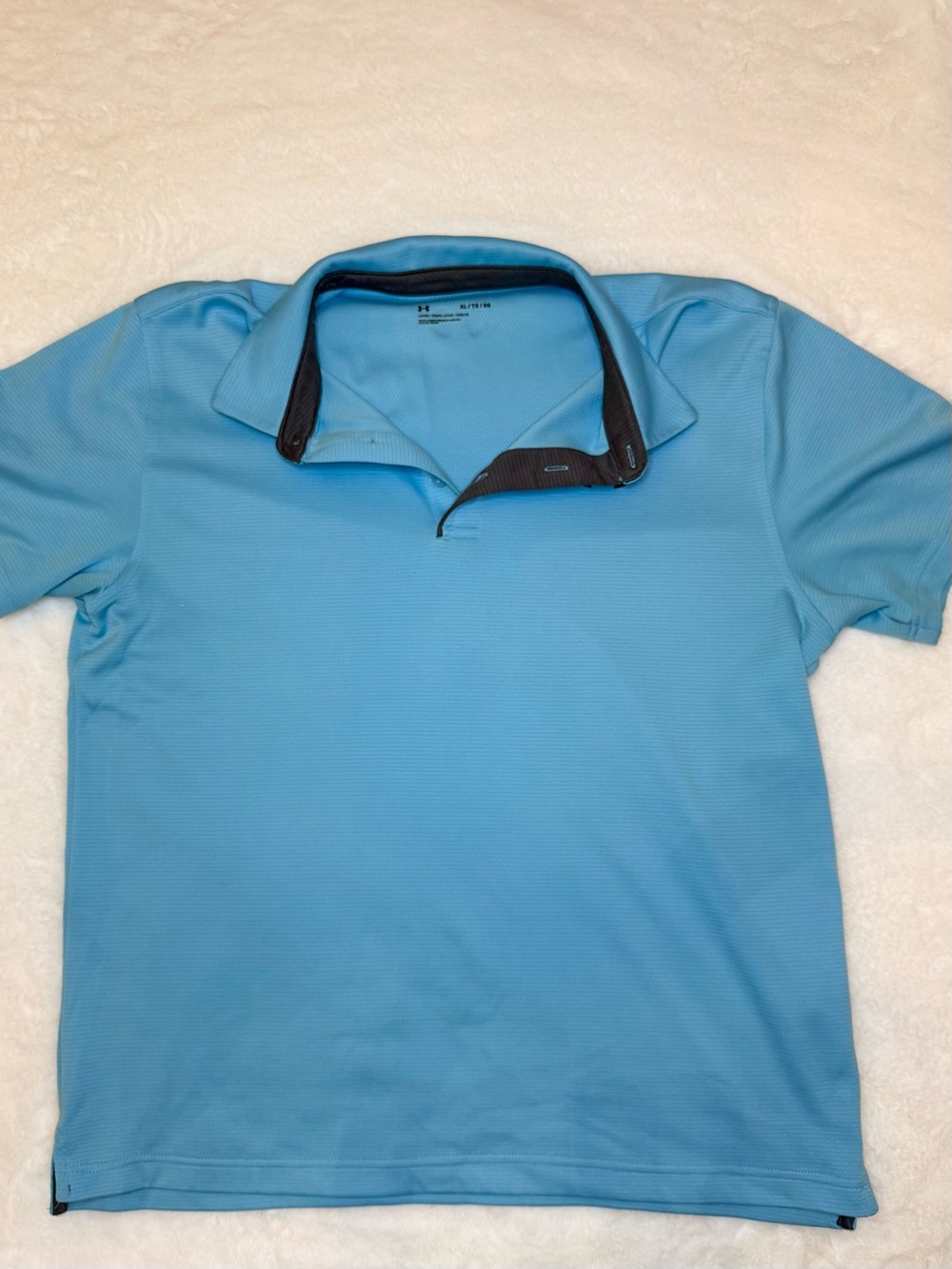 Under Armour HeatGear Golf Polo Men’s XL Blue Performance Short Sleeve Loose Fit